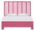 Liam Platform Bed Queen - Pink For Sale