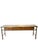 1970’s Mastercraft Attributed Brass Clad Faux Bamboo and Burl Wood 3 Drawer Console Table For Sale