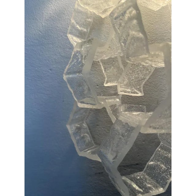 White Mid-Century Italian Wall Sconces in Murano Glass from Mazzega, 1970s, Set of 2 For Sale - Image 8 of 12