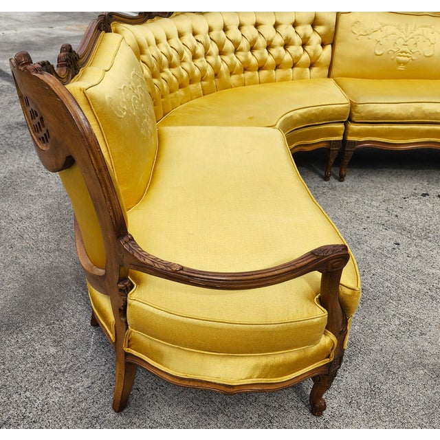 Vintage French Marie Antoinette Sectional Sofa For Sale - Image 9 of 18