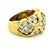 A substantial and beautifully executed signed José Hess diamond bombe ring crafted in 18K yellow gold. This richly...