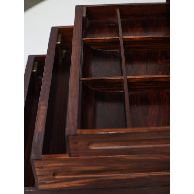 Executive Desk in Kingwood and Steel by Poul Kjaerholm, Denmark, 1950s For Sale - Image 11 of 18