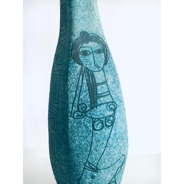 Art Ceramics Sgraffito Table Lamp attributed to Alvino Bagni for Raymor, Italy, 1960s For Sale - Image 14 of 18