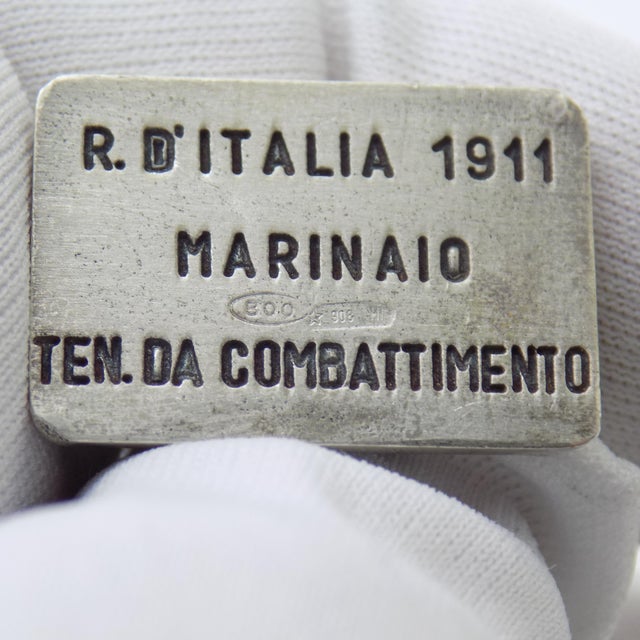 Vintage Italian Genuine Silver 1911 Royal Navy Sailor Combat Rare Figurine Made in Milan For Sale - Image 9 of 13