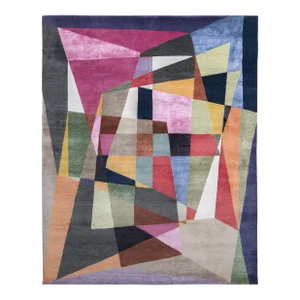 Mid-Century Modern Style Rug in Multicolor Geometric Pattern by Rug & Kilim, 6x9