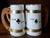 BARWARE - Set of four vintage Siesta Ware Playing Card Mugs By Benner Glass Company of Florida and California 1960-1980's....