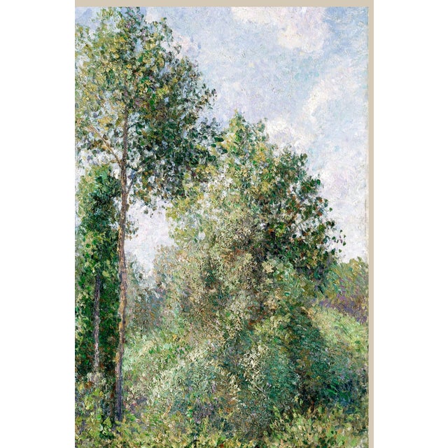 Vintage French Impressionist Art Print – Green Tree Landscape by Camille Pissarro, 18" X 24" For Sale In Buffalo - Image 6 of 9