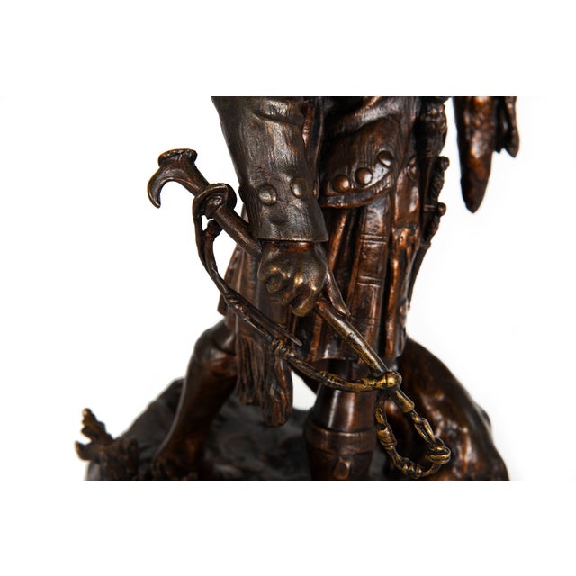 French Antique Bronze Sculpture “Scottish Hunter”, Pierre Jules Mene Ca. 1900 For Sale - Image 10 of 18