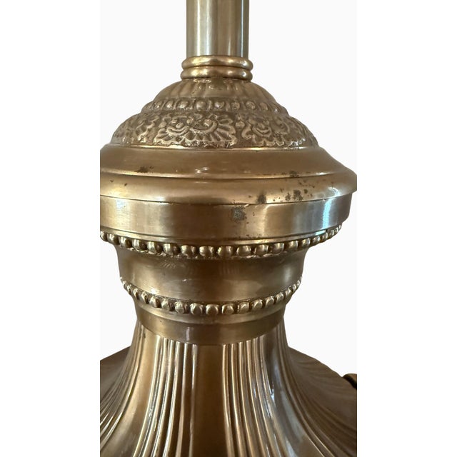 1980s Frederick Cooper Brass Swan Motif Table Lamps, Neoclassical Style (No Shades) - a Pair For Sale - Image 9 of 10