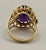 Amethyst 14k Yellow Gold 9 Carat Oval Amethyst & Diamond Ring Size 6 For Sale - Image 8 of 10