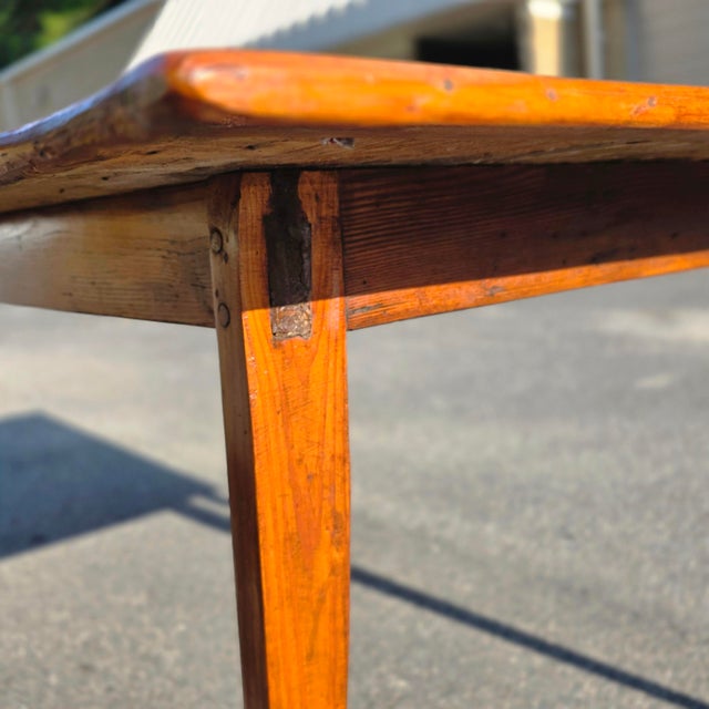 Antique Early American Primitive Chestnut Farmhouse Dining Table, Circa 1800 For Sale - Image 9 of 18