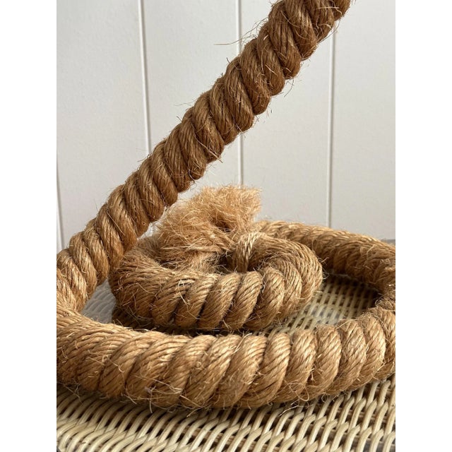 Coastal Vintage Jute Rope Table Lamps, Pair For Sale - Image 17 of 18
