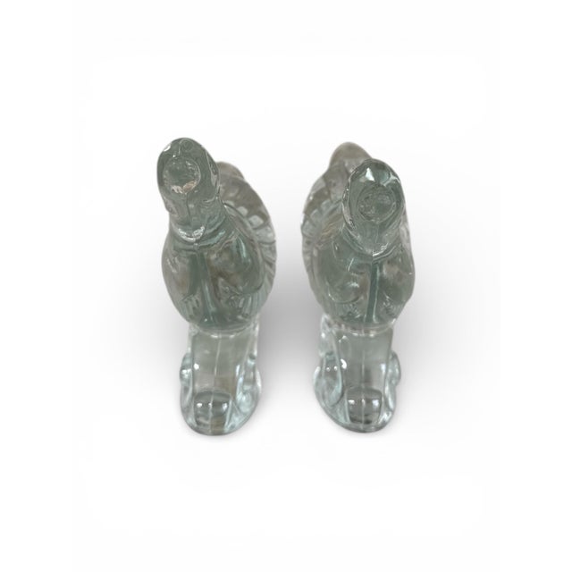 Transparent Vintage Glass Pheasants For Sale - Image 8 of 12