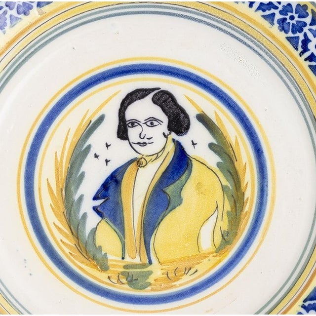 Earthenware - Earthenware plate from Gaia - 19th century. Portuguese; manufactured in Gaia - Bandeira Factory; 19th...