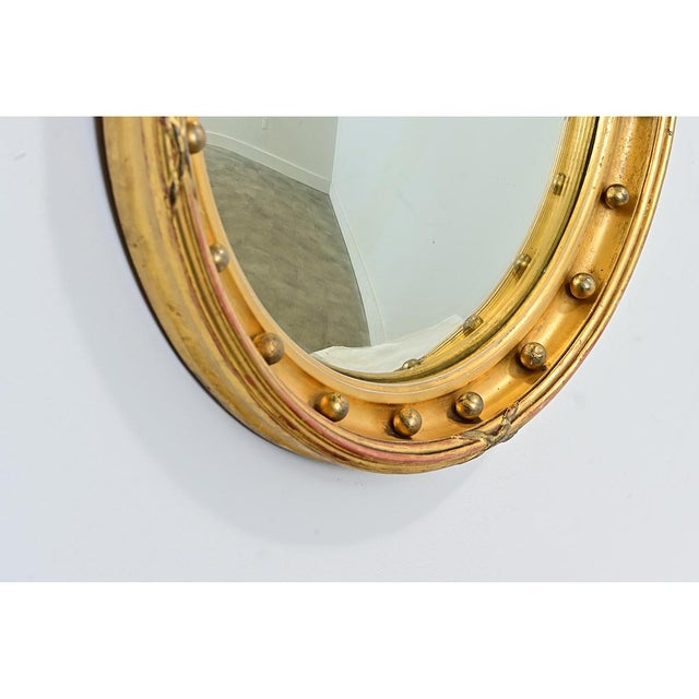 English 19th Century Giltwood Convex Bullseye Mirror For Sale In Baton Rouge - Image 6 of 12