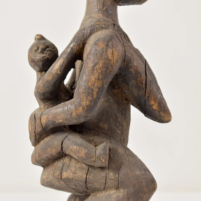 Early 20th Century Senufo Female Mother and Child Figure Cote d'Ivoire For Sale - Image 11 of 12
