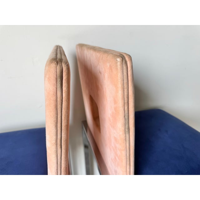 Pink 1980s Italian Postmodern Saporiti Accent Chairs – A Pair For Sale - Image 8 of 12