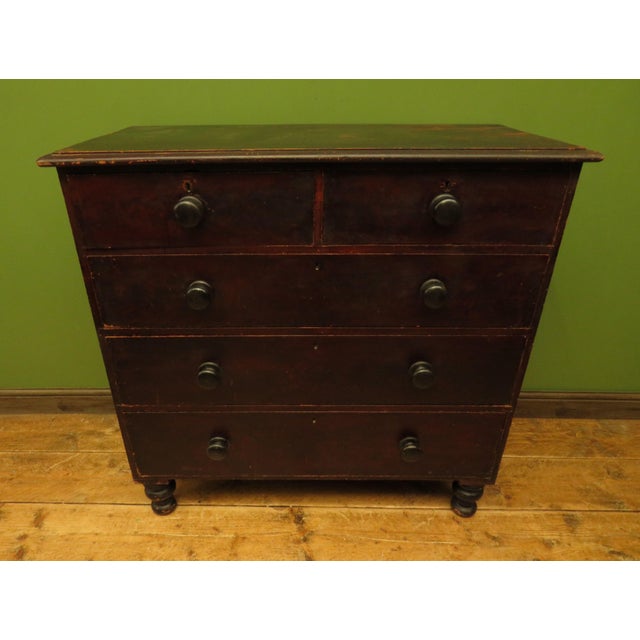 English Stained Pine Chest of Drawers For Sale - Image 15 of 18