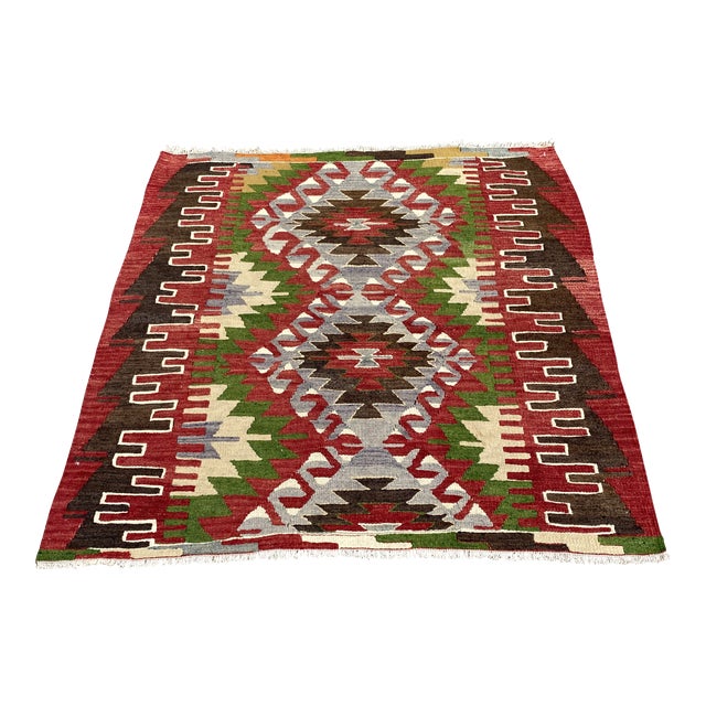 Mid 20th Century Cappadocia Turkish Vintage Southwestern Kilim Rug For Sale
