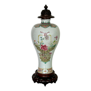 Antique Yongzheng Period 1723 - 1735 Chinese Famille Rose Mei Ping Fine White Porcelain Vase,