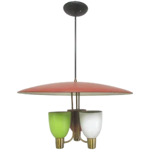 Pendant Chandelier, Circa 1950s, Style of Gerald Thurston for Lightolier