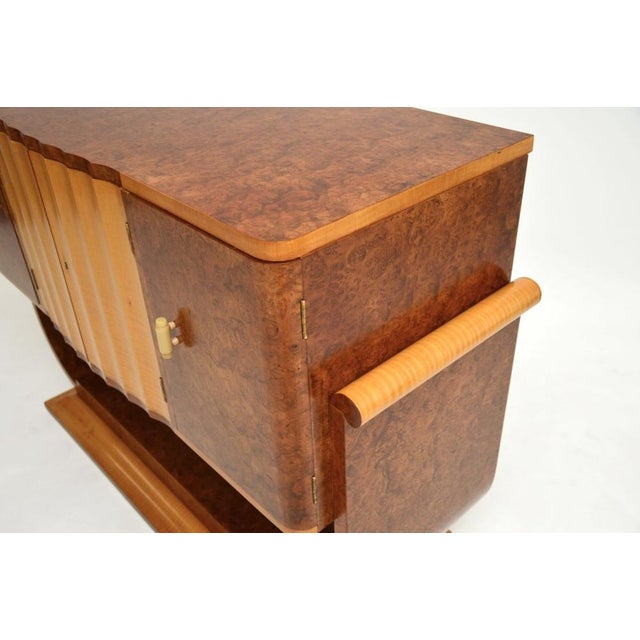 Art Deco Burr Walnut and Sycamore Sideboard, 1930s For Sale - Image 9 of 14