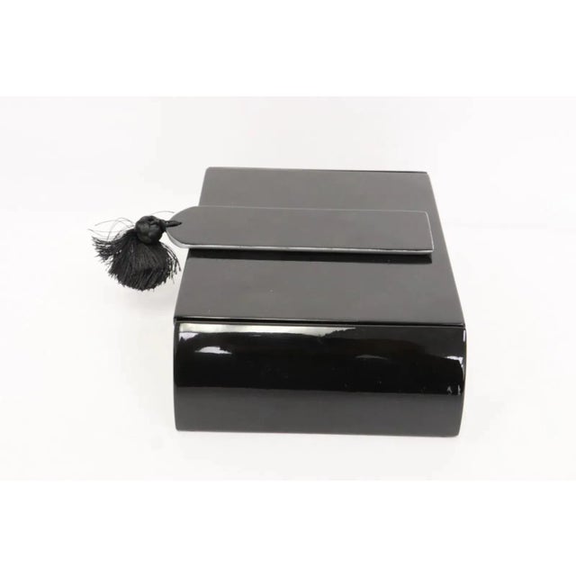Black Lacquer Van Cleef & Arpels Jewelry Box For Sale - Image 9 of 10