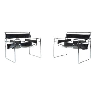 B3 Wassily Armchairs by Marcel Breuer for Gavina, Italy, 1960s, Set of 2 For Sale