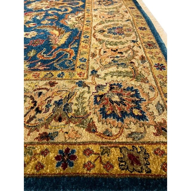Navy Blue 2020s Tabriz Design Wool Rug For Sale - Image 8 of 12