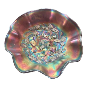 Antique Northwood Fruits Medallion Bowl