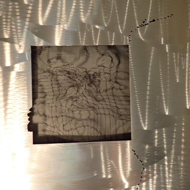 Mark Hilley Stainless Steel 48x20 Face Profile Wall Sculpture Santa Barbara 2000 For Sale - Image 10 of 13