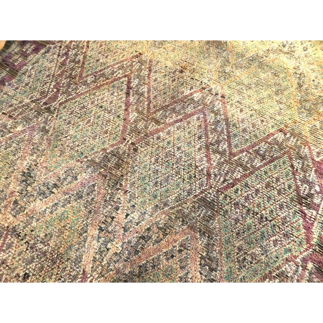 Vintage Hand Knotted Moroccan Rug. 6'3"x 9'5" For Sale - Image 9 of 16