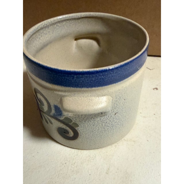 Mid-Century Modern Vintage Knödgen West Germany Pottery Planter 5260-12 Flower Pot Crock Hand Paint For Sale - Image 3 of 3