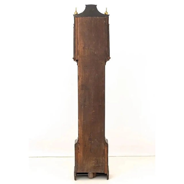 Early 18th Century 18th Century George II Scarlet Red Lacquer Chinoiserie Tall Clock For Sale - Image 5 of 6