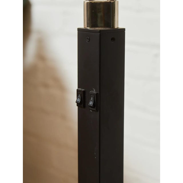 Metal Vintage Chrome Double Headed Floor Lamp For Sale - Image 7 of 10