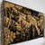 Belgian Woodland Deer Tapestry in Slate Blue and Taupe With Silk Fringe For Sale - Image 9 of 13