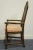 Mid 20th Century Antique Vintage Solid Walnut Rustic European Style Cane Back Dining Arm Chair For Sale - Image 5 of 10