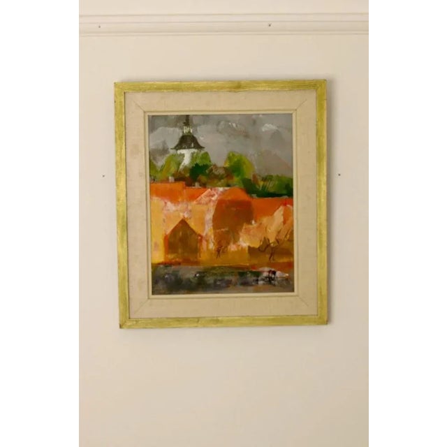 Modern Marie Ekbom, Abstract Landscape, 1958, Oil, Framed For Sale - Image 3 of 11
