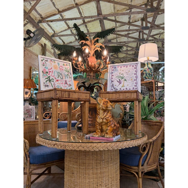 Vintage Florida Handkerchief Framed Textile by Carl Tait For Sale - Image 11 of 12