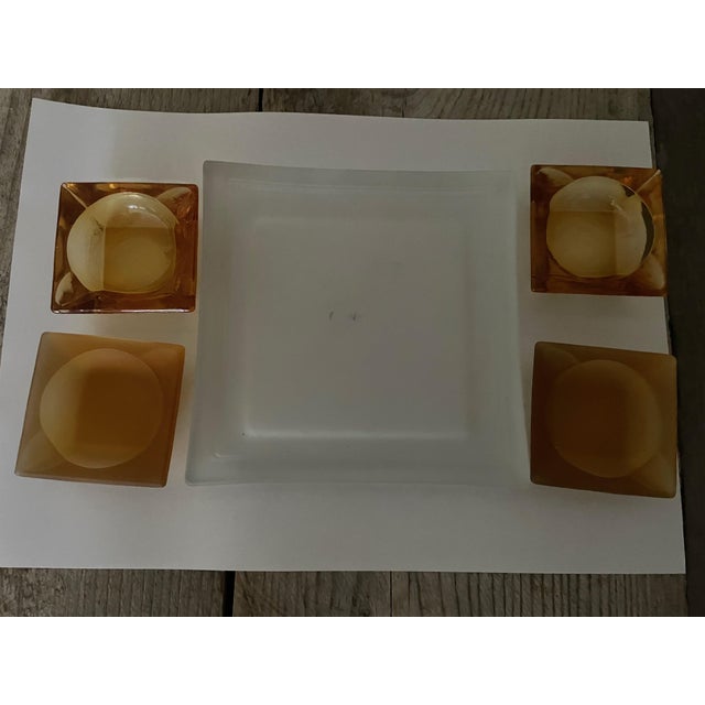 Mid-Century Modern Glass Paste Ashtray, 1960s, Set of 5 For Sale - Image 3 of 6