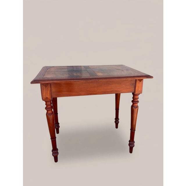 20th-century Art Nouveau walnut writing desk with inlaid top Elegant, refined, and cool To furnish a small study corner,...