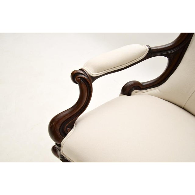Antique Victorian Spoon Back Armchair, 1860s For Sale - Image 11 of 13