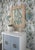 New special order item. Not vintage. The April bath vanity exudes feminine grace with elegant, textured light blue linen...