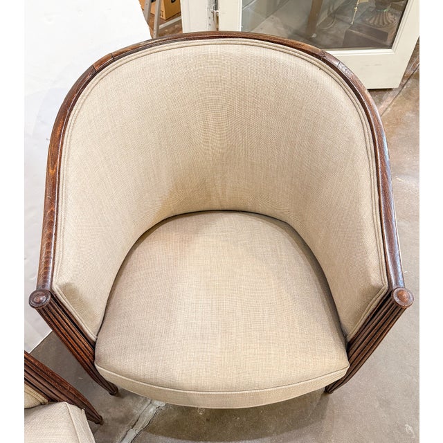 Pair of French Lounge Chairs in the Art Deco Style (Individually Priced) For Sale - Image 14 of 15