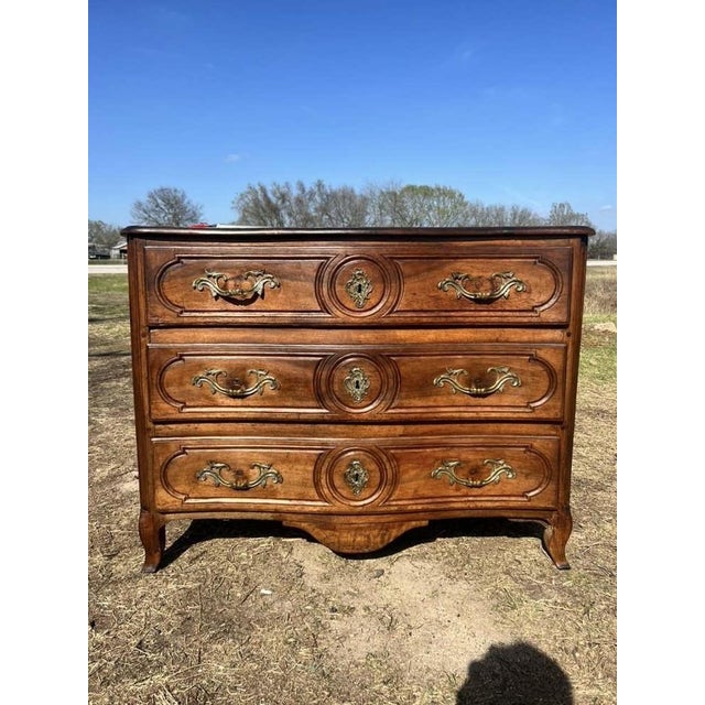 18th Century French Provincial Louis XV Solid Walnut Chest of Drawer / Commodes For Sale - Image 15 of 15