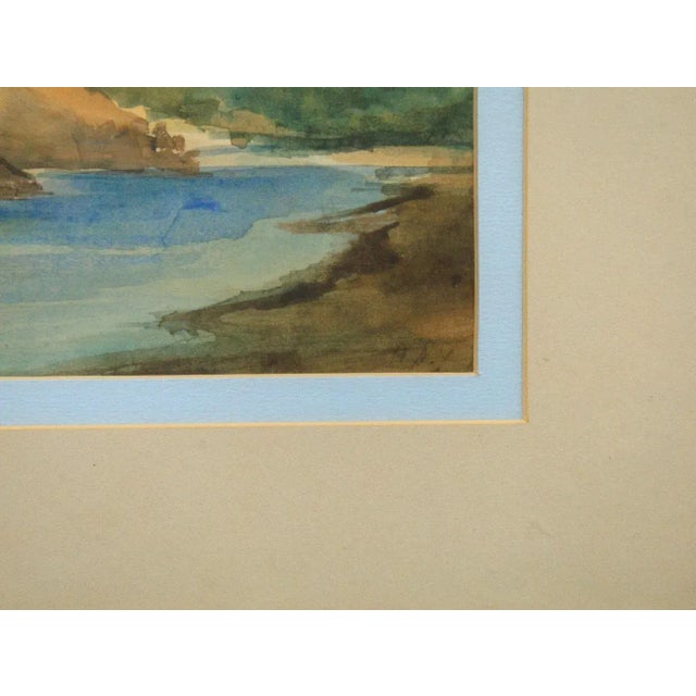 Vintage Watercolor Landscape Mid-20th Century For Sale In Los Angeles - Image 6 of 6