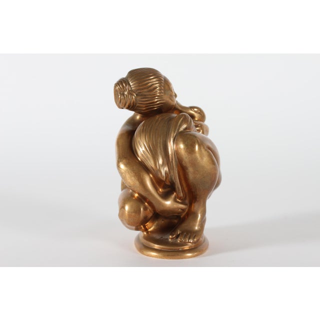 1950s Leda and the Swan Bronze Figurine by Kai Nielsen for L. Rasmussen, 1950s For Sale - Image 5 of 10