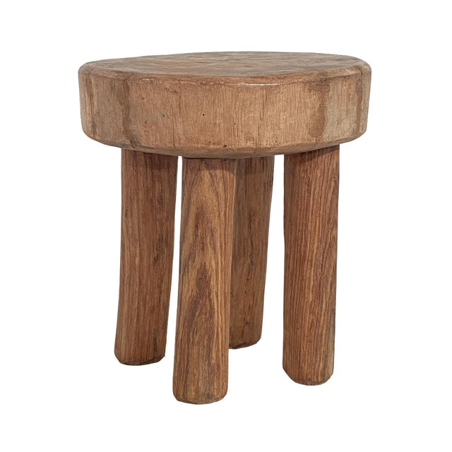 African Vintage Carved Wood Milk Stool Hehe Gogo People Tanzania 11.5" H For Sale In New York - Image 6 of 8