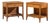 Broyhill Brasilia Mid Century Walnut and Brass Nightstands - Pair For Sale