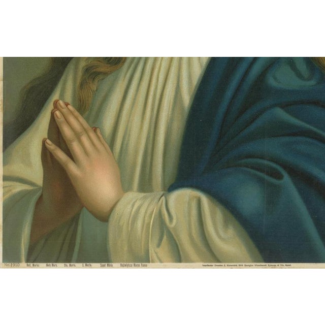 Holy Mary in Prayer, 1904, Paper For Sale - Image 4 of 10
